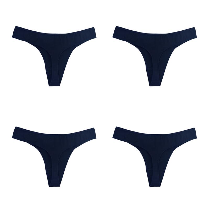 4PCS Unterwäsche Damen G-String Sexy Slips Baumwollhöschen Damen Atmungsaktive Tangas Niedrige Taille Unterwäsche
