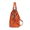 Johnature Vintage Genuine Leather Handbag High Capacity Casual Tote Solid Color Versatile Women's Shoulder Bag