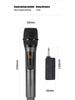 Rechargeable Wireless Microphone with Battery Display for Home KTV and Stage Live Streaming, Model One-to-Two Handheld.