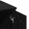 LED Vanity Table Set 2 pcs Black Oak Effect Particleboard