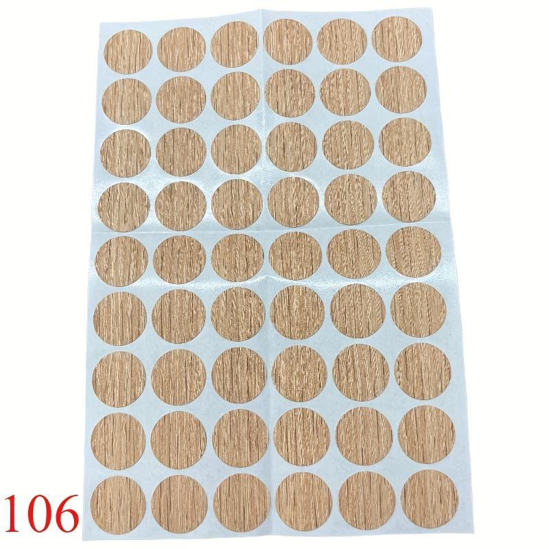 54 Pcs Furniture Screw Hole Cover Stickers - Self-Adhesive PVC Decorative Screw Cap Covers for Cabinet Shelf Repair