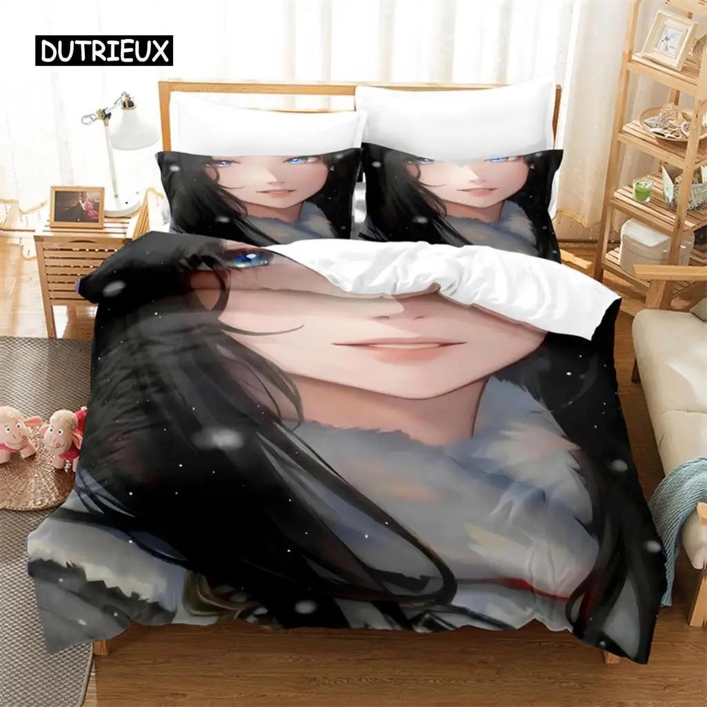 Anime Girl Bedding Set Duvet Cover Set 3d Bedding Digital Printing Bed Linen Queen Size Bedding Set Fashion Design