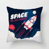 Cartoon Astronaut Rocket Spaceship Sofa Home Bedroom Decoration Pillowcase Kids Room Space Theme Cushion Cover