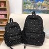Korean-style Large Capacity Backpack with Cute Bow Embroidery for Female College Students