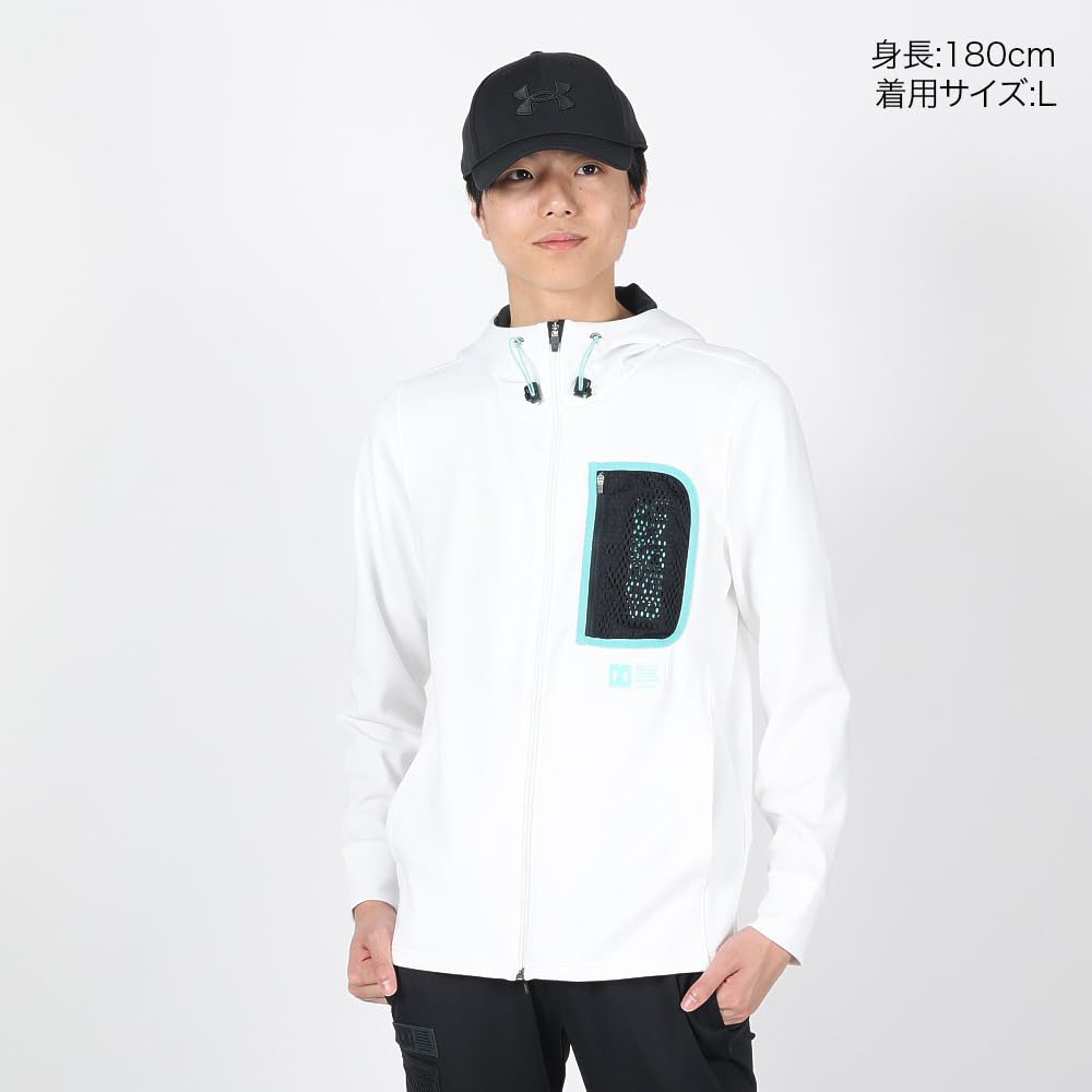 ARMOUR SPRING KNIT FZ White LG [Under Armour] //