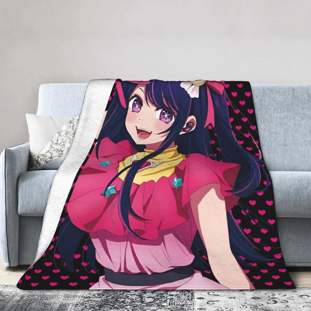 Oshi No Ko Anime Blanket Soft Quality Throw Blanket for Winter Warmth Perfect for Bed Sofa Outdoor Use Gift for Fans