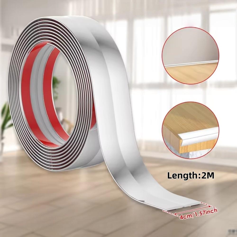1pc 78.74X1.57inch Table Edge Guard Self Adhesive Furniture Corner Protector Strip Waterproof Anti-collision Strip