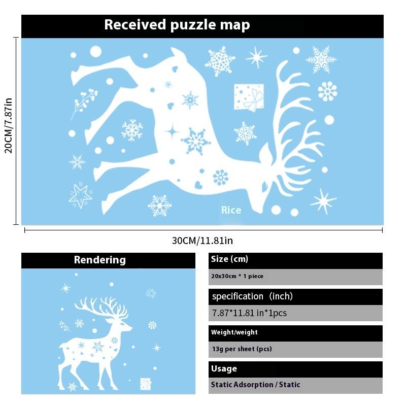 Santa Claus Christmas Ornaments Static Stickers Window Grilles Scene Arrangement Glass Doors Stickers Windows