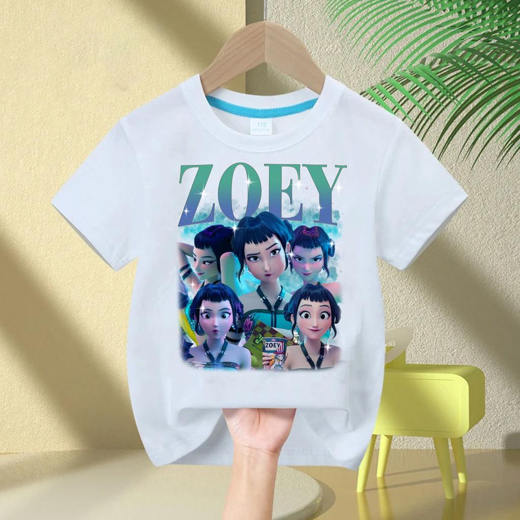 Summer kid Tops Fashion Baby Clothes Children Short Sleeve Tshirt Kpop Demon Hunte rs Saja Boy Print Casual Kids TShirt Girls