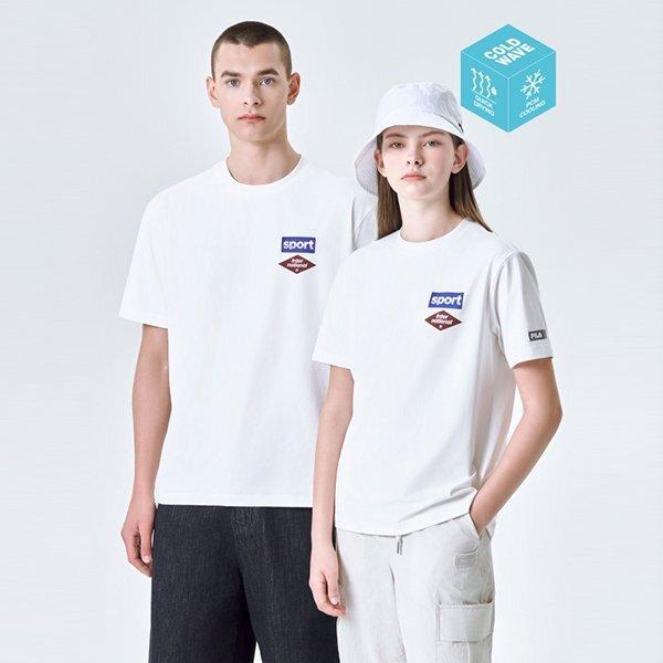 Охлаждающая футболка Fila с графическим принтом OFFWHITE/090