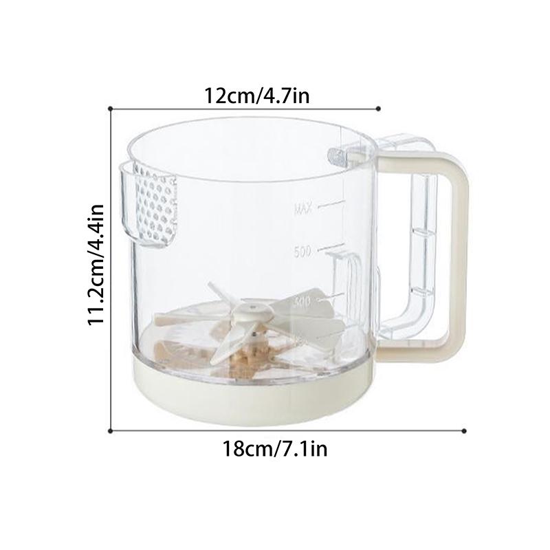 Salad Dressing Shaker Bottle Semi-Automatic Stirring Cup For Kitchen Egg Beater Liquid Mixing Cup Vinaigrette Dressing Bottle
