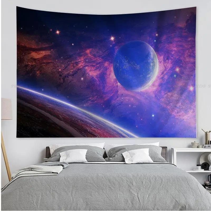 Office Living Room Tapestry Universe Planet Printed Tapestry Home Wall Decoration Tapestry