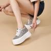 Thick-soled Hollow Fashion Casual Shoes for Women In Summer Woven Mesh White Shoes All-match Platform Shoes