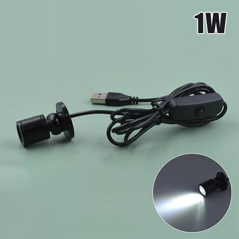

DC5V LED USB 1/3W Прожектор Ювелирный шкаф Витрина Прилавок Лампа Накладной потолочный Мини точечный светильник 5V Интерфейс 2 в 1