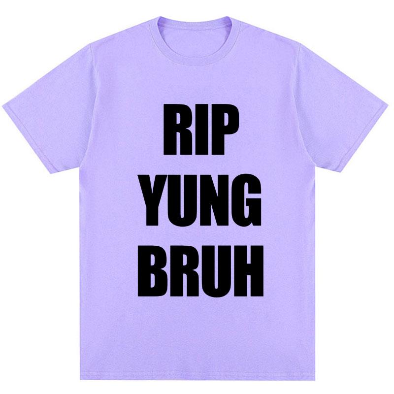 RIP YUNG BRUH Graphic T-Shirt Lil Tracy Meme Peep Summer Funny T Shirt Men Women Cotton Oversized Hip Hop T-Shirts Streetwear