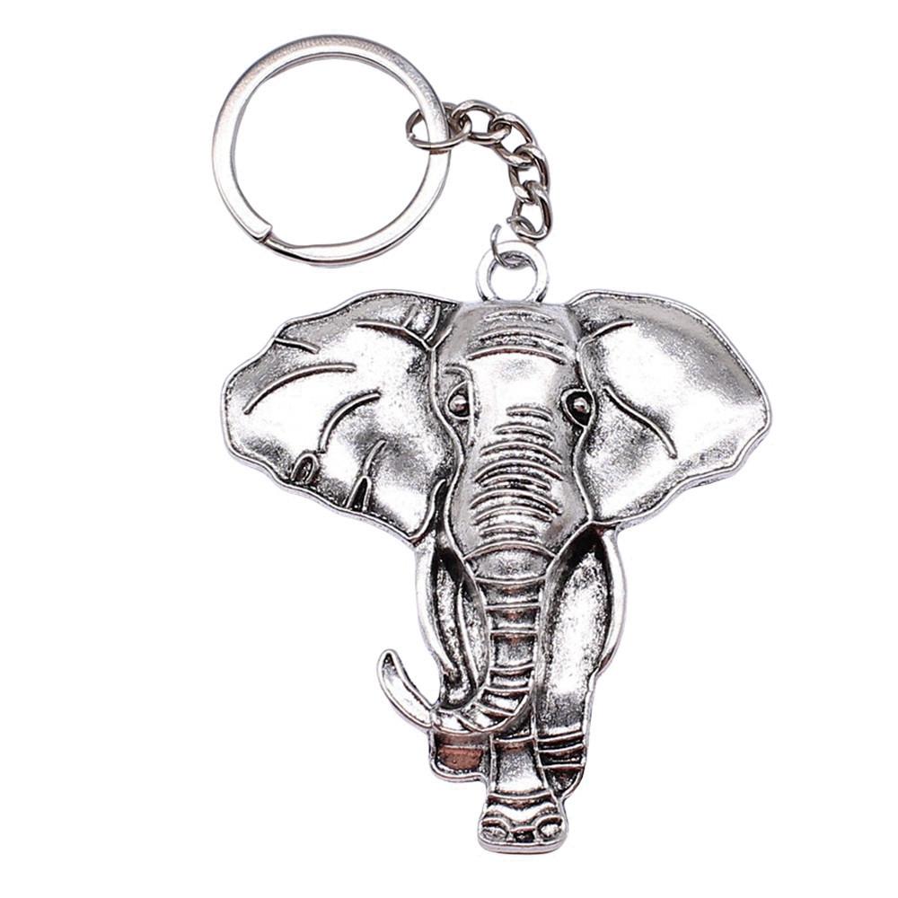 Pendants Elephant Charm Keychain Animal Theme Key Ring 28mm