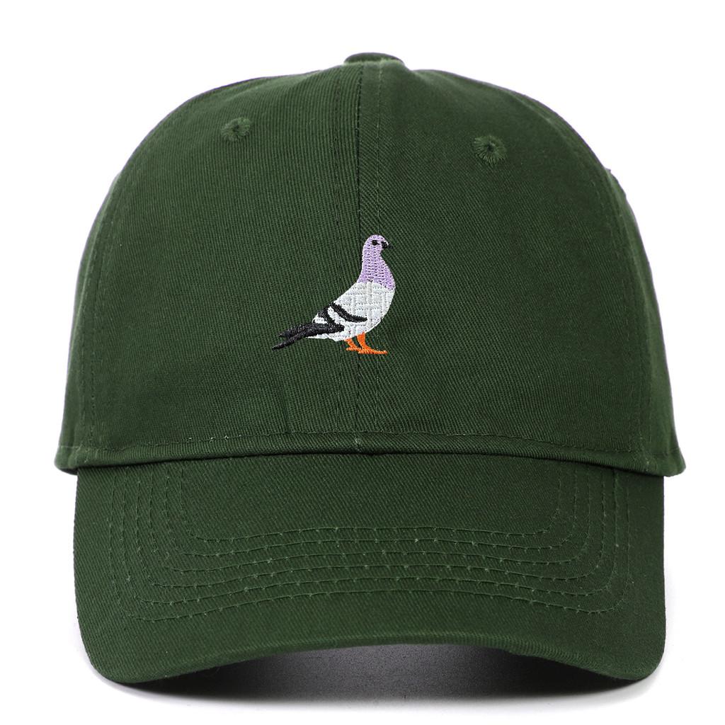 Pigeon Animal Pattern Cotton Baseball Hat With Curved Brim For Daily Use
