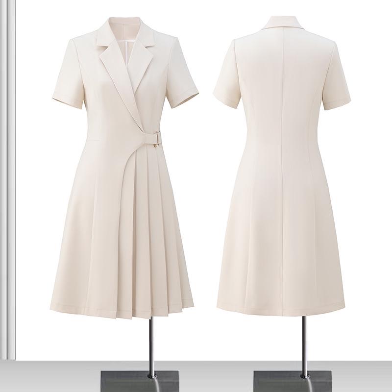 

Women s Slimming Pleated Lace-Up Dress - Spring/Summer 2024 Collection 5XL