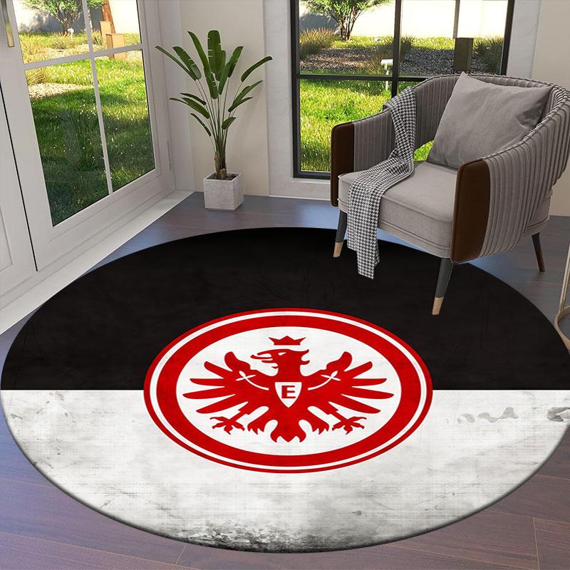 Eintracht Frankfurt Round Area Rug,Carpet Rug for Living Room Bedroom Sofa Playroom Decor,Non-slip Floor Mat