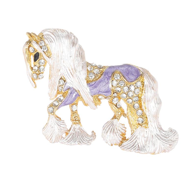 

Модные блестящие броши-булавки с изображением скаковой лошади для женской одежды, пальто, аксессуаров, подарков A2