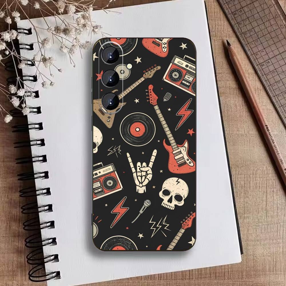 Gothic Dark Sweetheart Phone Case For Samsung Galaxy A73,21,22,32,71,53,52,51,80,5G Soft Black Cover
