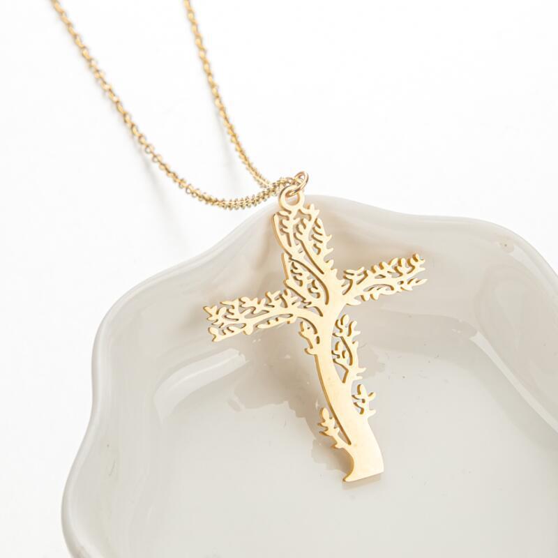 Men's Fashion Cross Pendant Necklace Hip Hop Versatile