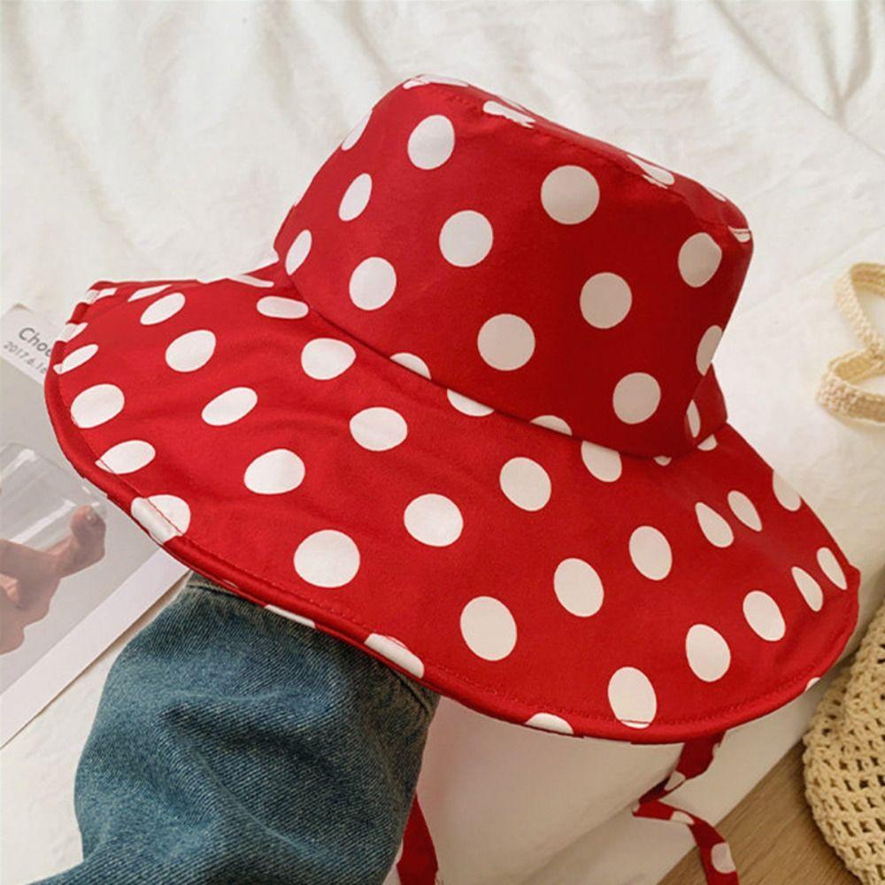 Lace Summer Sun Hat Red Bucket Hat Portable Sunscreen Visor Cap  Hiking