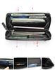 Men's First Layer Cowhide Clutch Bag Men's Leather Long Wallet Multi-functional Causal Fashion Clutch Bag Long Purse with Strap