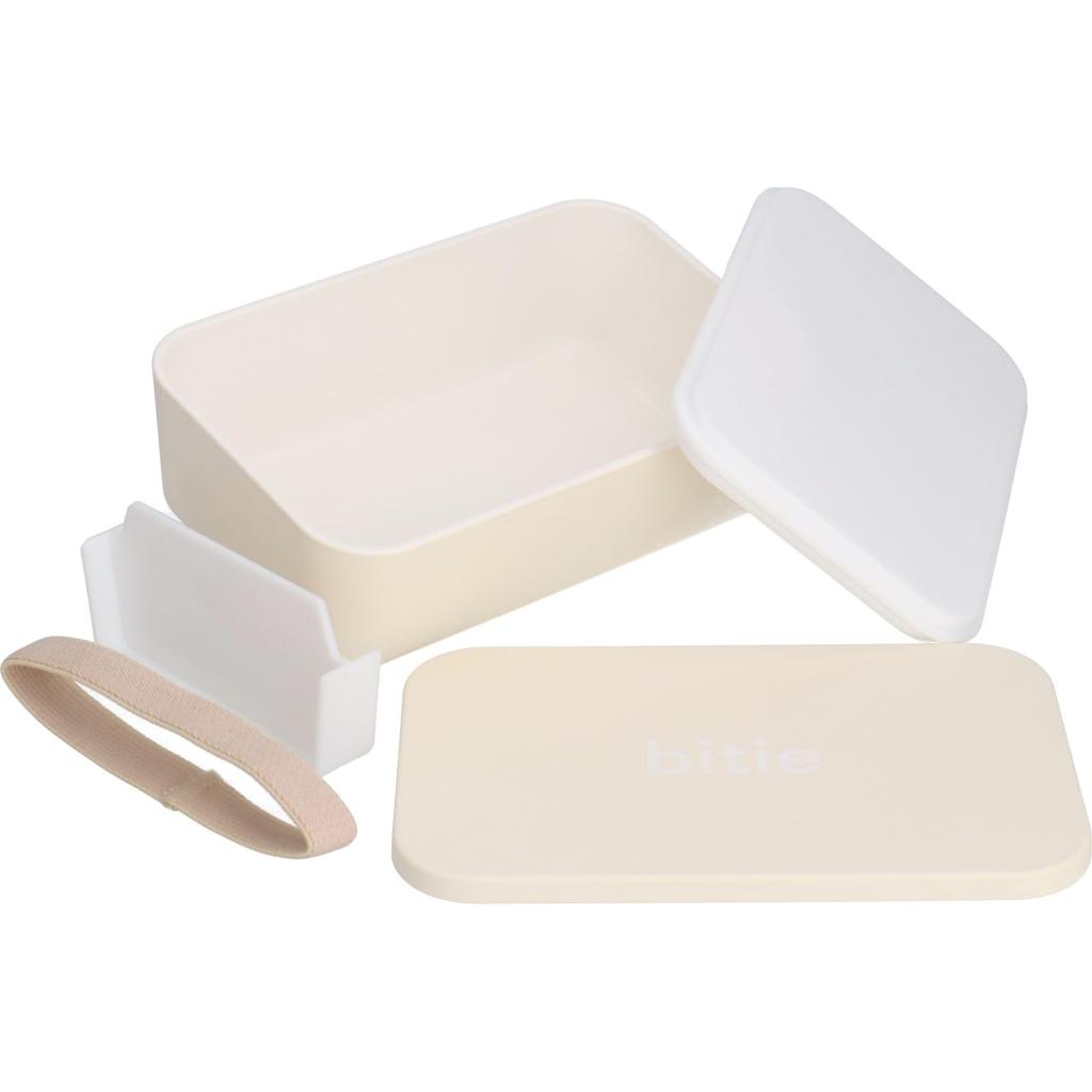 Yamanaka Lacquer Bento Single 600ml Microwave and Dishwasher for Men and IV Made in Box, Tier, Capacity, Safe, Women, "bitie" Simple, (Ivory), Japan,