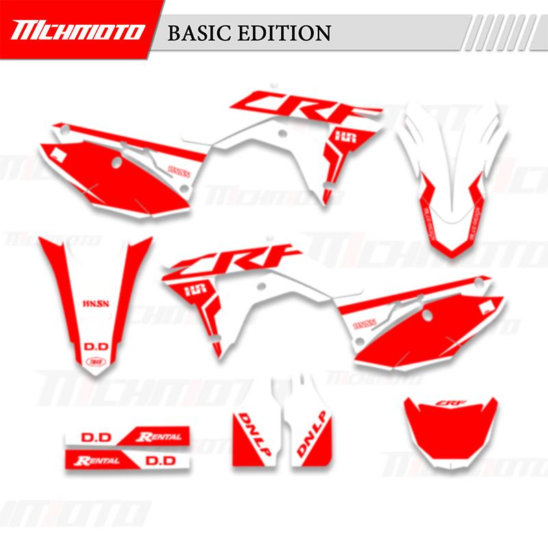 MCHMFG Graphics Decals Stickers Kits For Honda 2018- CRF250R 2017 2018 CRF450R Number Name Background