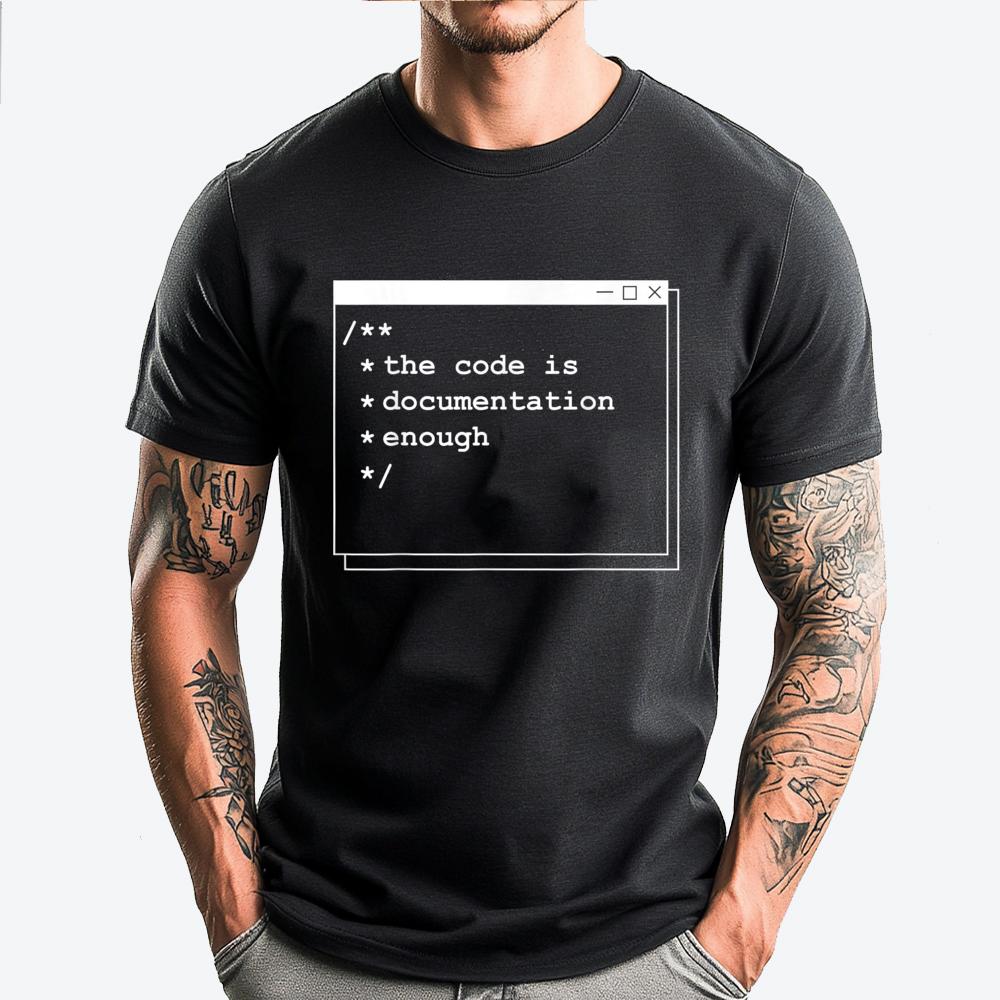 The Code Is Enough Computer Programming Nerd Men Graphic Tees Mens Shirt Oversized Party