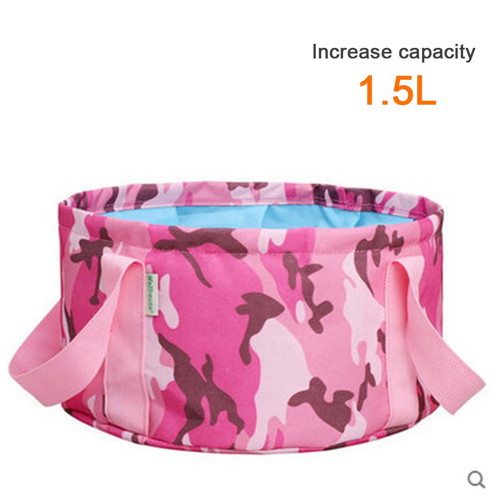 15L Camping Bucket Outdoor Wash Basin Waterproof Folding Bucket Portable Collapsible Water Bucket for Travel Fishing