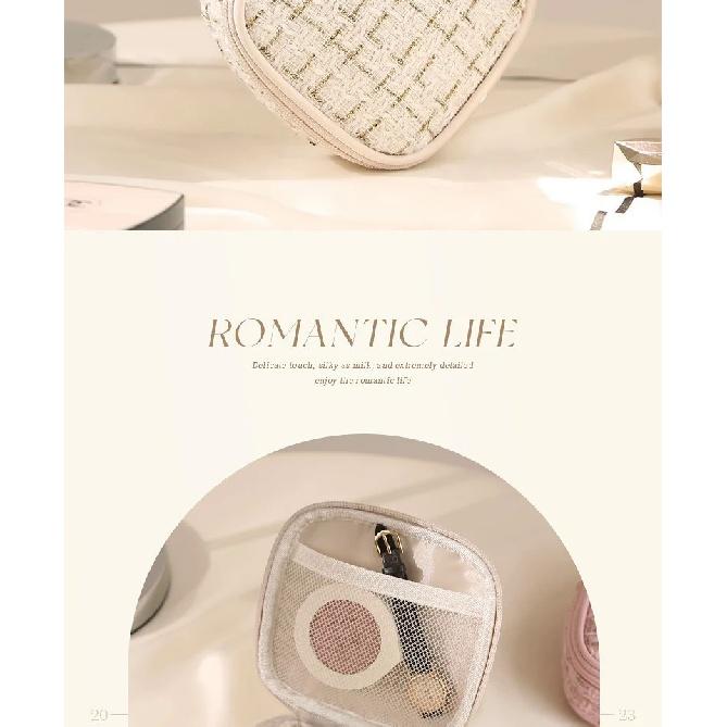 Portable Women'S Mini Cosmetic Bags Girls Makeup Lipsticks Storage Pouch Sanitary Pads Data Cables Organizer Small Bag Luxury