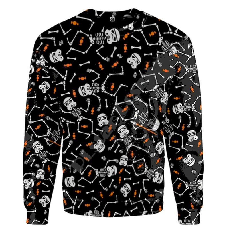 Men's Sweatshirt New Style Fashionable 3D Digital Abstract Printed Long-sleeved Base Shirt