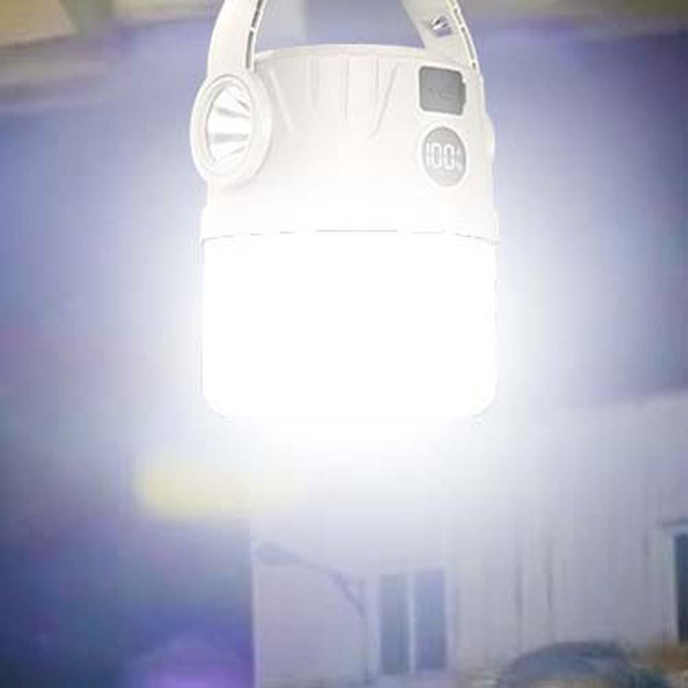 Portable Beige Tent Lamp Dimmable Hanging Lights Mini Solar Camping Light  Wilderness