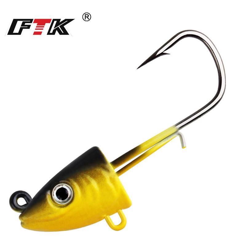 2pcs Jig Head Fish Hook 10g 25g 45g Fish Head Fish Hook for Soft Bug Fishing Tackle