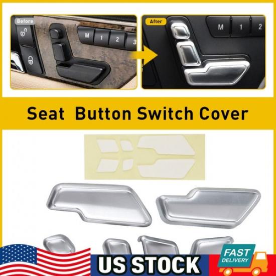Chrome Door Seat Adjust Button Switch Cover Fits Trim Mercedes-Benz E Class W212