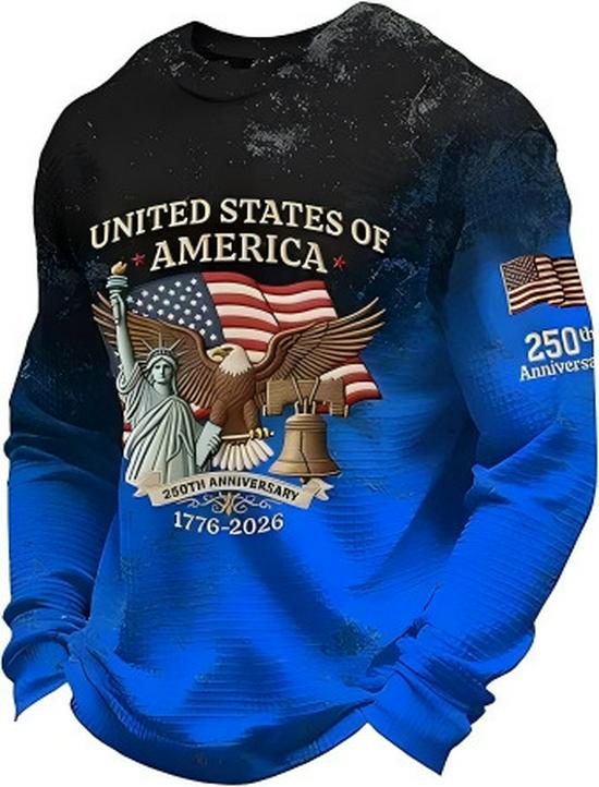 2025 Men's Plaid Embroidery Round Neck Digital Hoodie - New Loose European and American Style