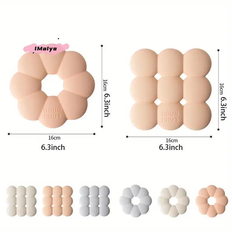 1Pc Donut-Shaped Silicone Heat Resistant Coaster Set Multi-Purpose Pot Mat Heat Insulation Mat for Dining Table Hot Item