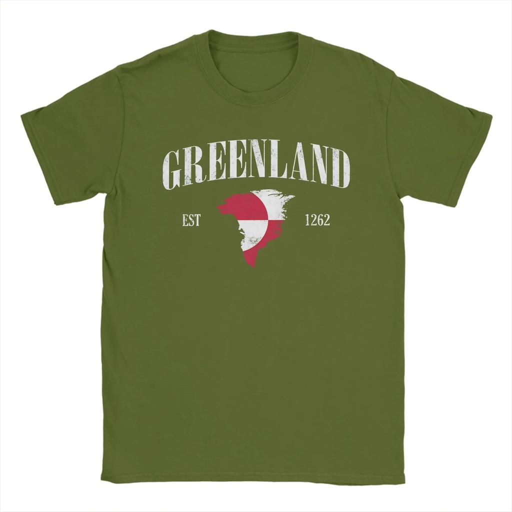 Support Greenland Est 1262 T Shirt Summer Popular T Shirts Man Cotton O Neck 4XL 5XL 6XL Top Tees Short Sleeve Y2K Fun Tshirt