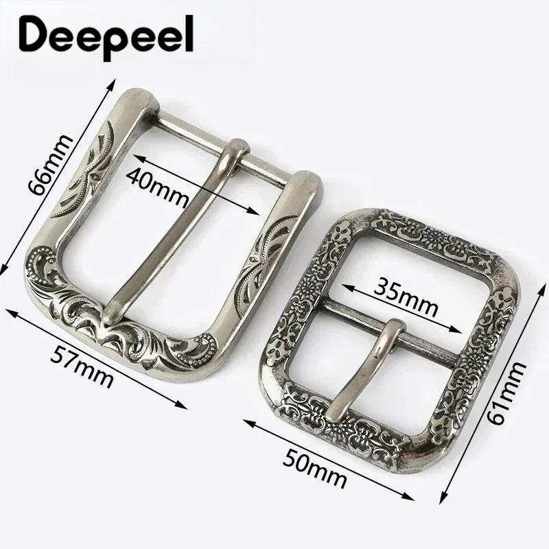 1/2 Stück Deepeel 35/40mm Vintage Metall Taschengurt Schnalle Antik Messing Silber Leder Verstellstift Verschluss DIY Gurtband Riemen Dekor Haken
