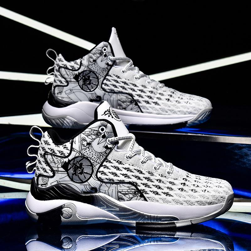 

Баскетбольные кроссовки для мужчин с высоким верхом, амортизирующие, мужские, спортивные, 48, удобные, черные, кроссовки, 47, zapatillas, горячая распродажа 39