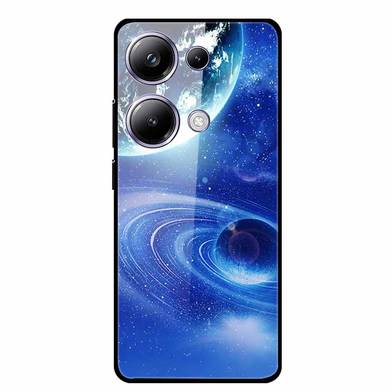 Glass Back Cover For Xiaomi Redmi Note 13 Note13 Pro Case Soft Bumper Hard Tempered Glass Case For Redmi Note 13 Pro Phone Case