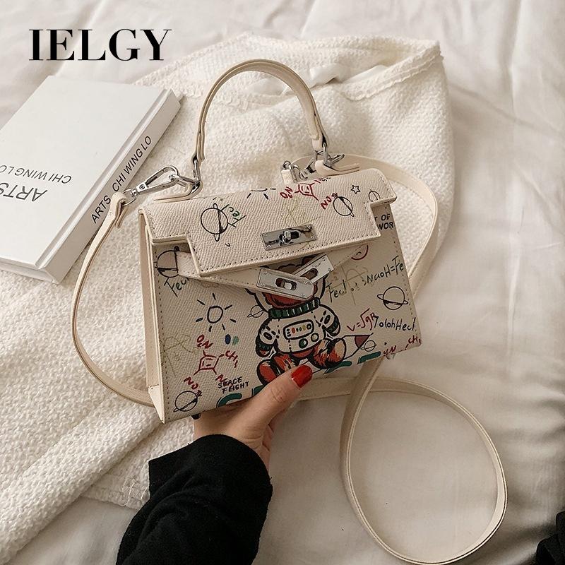 

IELGY women s shoulder crossbody portable Kelly bag, fashionable and versatile retro