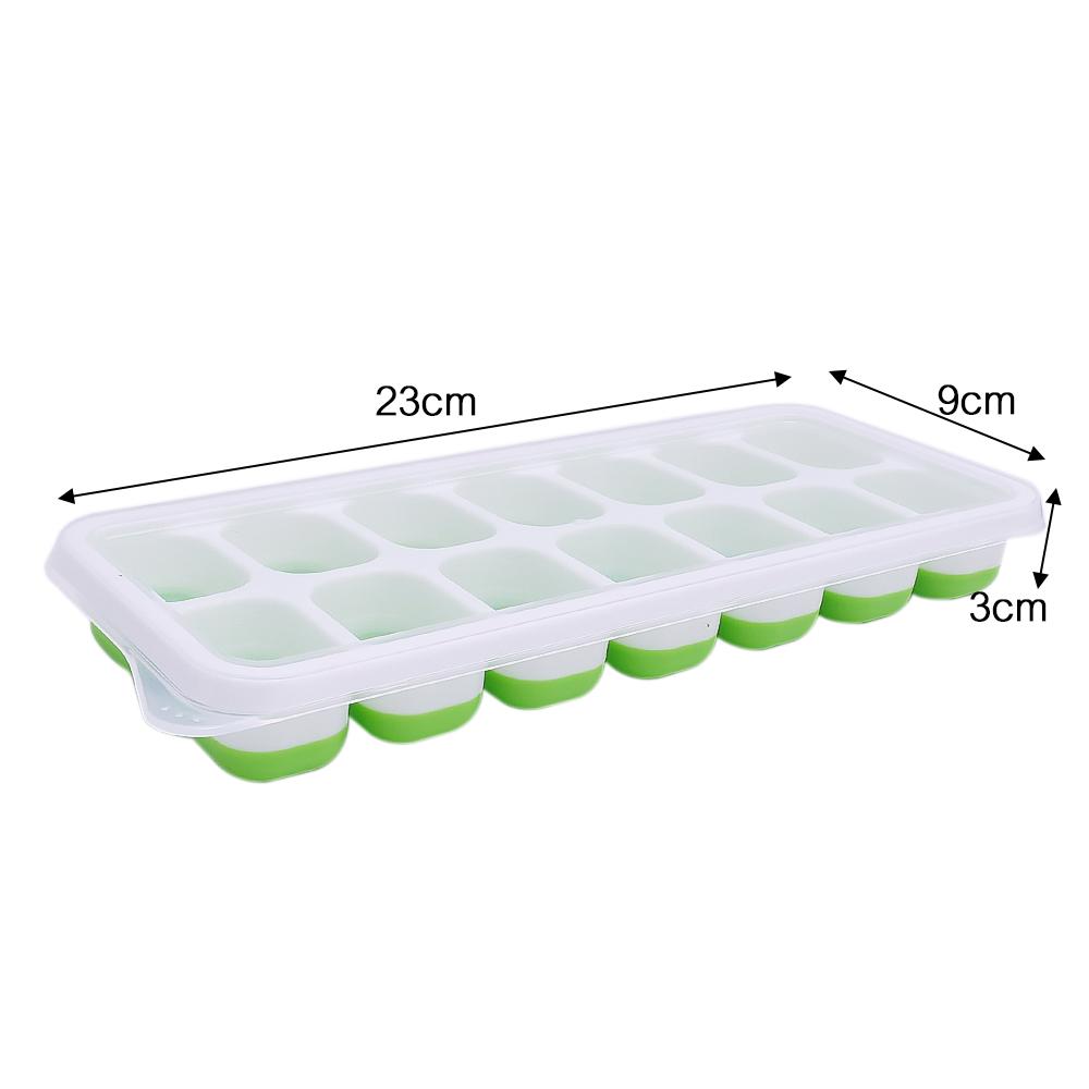 14 Cell Silicone Ice Cube Making Tool with Lid