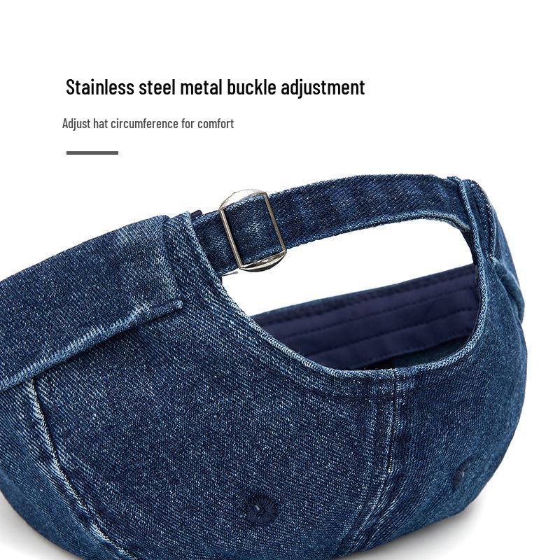 Unisex Washed Denim Skullcap: Street Style Brimless Hat for Hip Hop Fashion