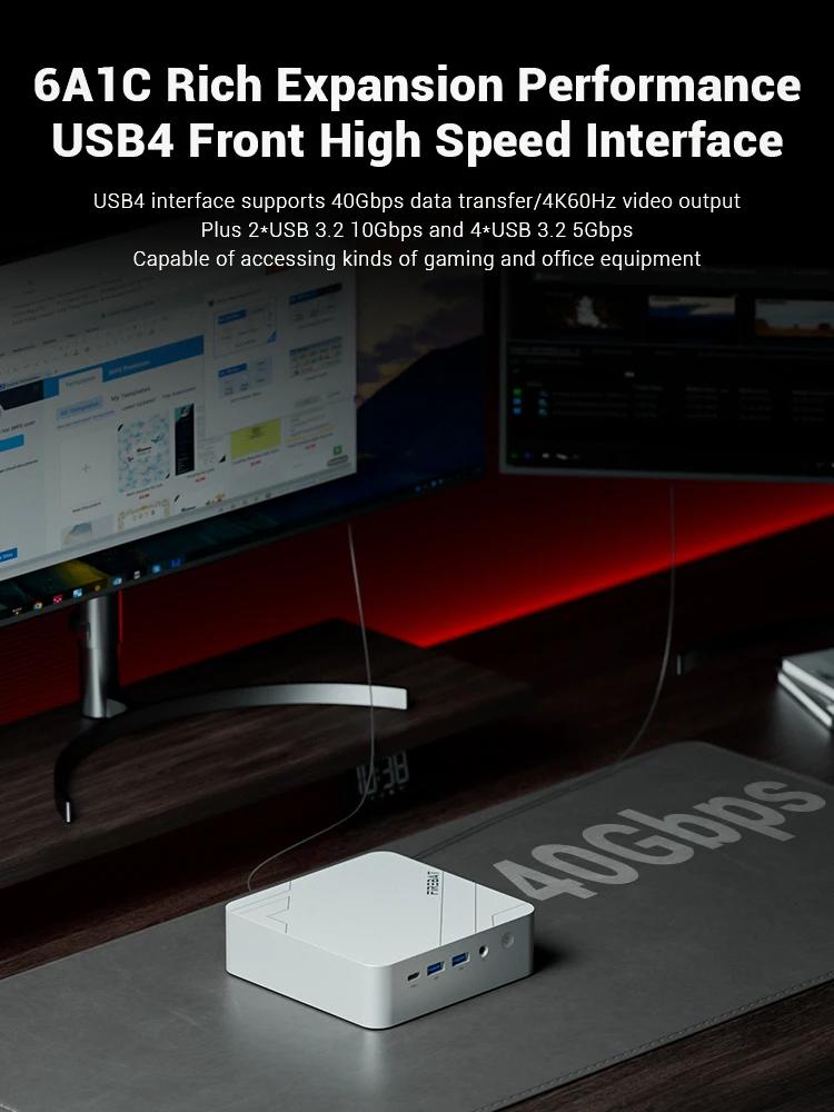 Firebat F1 P Mini PC AMD Ryzen 7 H 255 16GB+512GB/24GB+1TB SSD Win11 Pro Wi-Fi 6 BT5.2 USB4.0 Gaming Desktop Mini Computer
