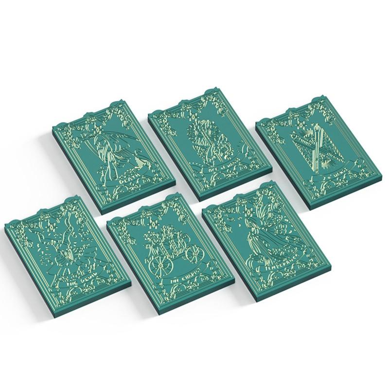 6 Sheets/24 Sheets Taluo Card Silicone Molds for Resin Casting Epoxy Molds for DIY Personalized Taluo Card Games Jewelry