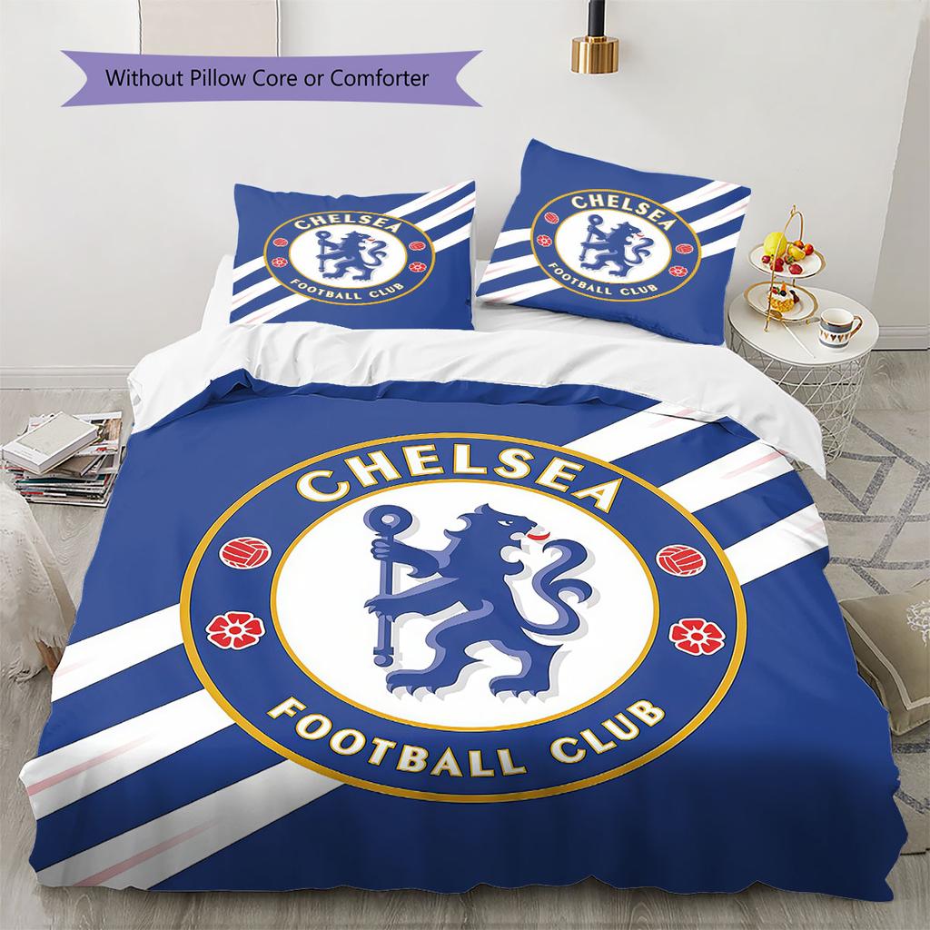 Chelsea F Pattern Bedding,Quilt Set Quilt Cover Pillowcase Home Birthday Gift(1 * Duvet Cover + 2 * Pillowcase, Without Core)