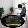 1PC Slytherin Snake Crest Office Round Rug, Non-slip, Soft and Durable Office Rug for Interior Decoration, Perfect for Office, Beautiful Decoration